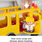 Fisher-Price Little People Musical Toddler Toy Sit with Me School Bus with Lights Sounds & 2 Figures for Pretend Play Kids Ages 1+ Years