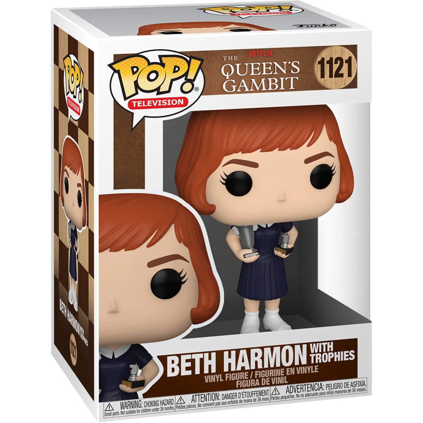 Beth Harmon with Trophies: Fun ko P o p ! TV Vinyl Figurine Bundle with 1 Compatible 'ToysDiva' Graphic Protector (1121-57690 - B)