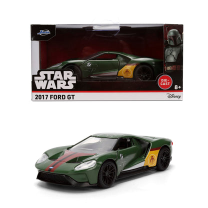 Jada Star Wars Boba Fett 2017 Ford GT - 1:32 Scale Hollywood Rides Die-Cast Collectible Car Toys - Toy for Collectors and Fans