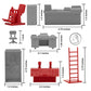 BMC Classic Marx Mid-Century Modern Furniture - 32pc Plastic Playset Accessories