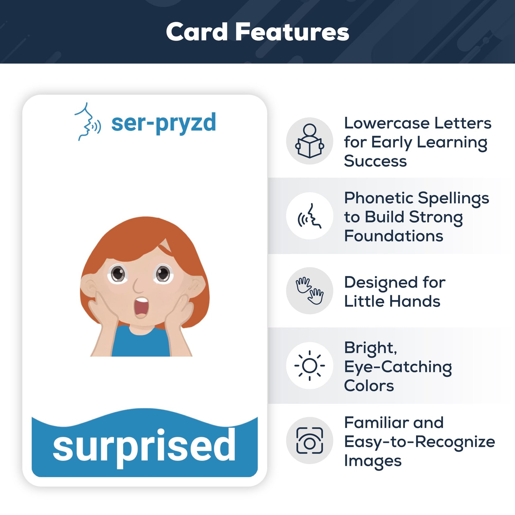 First Steps Learning Flashcards - 76 Cards for Toddlers & Kids - Letters, Numbers, Colors, Shapes & Emotions - Early Learning Tool for Ages 3+