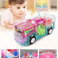 Miracland Transparent Mechanical Gear Bus - Electronic Vehicle With Universal Wheels, Lights, and Music - STEM Concept Racer Car Toy
