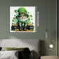 Larkipuzz Green Cute Gnome Puzzles for Adults 1000 Pieces, Art Holiday Plant Coin Jigsaw Puzzles, Beautiful Difficult Dwarf Puzzle