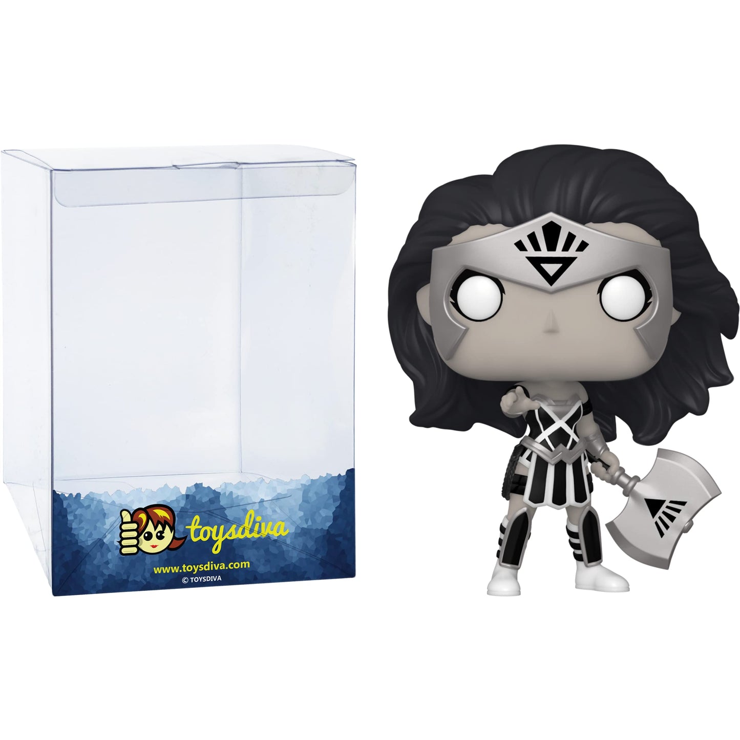 Funko Wonder W o m a n [Black Lantern]: P o p ! Heroes Vinyl Figurine Bundle with 1 Compatible 'ToysDiva' Graphic Protector (393-54977 - B)