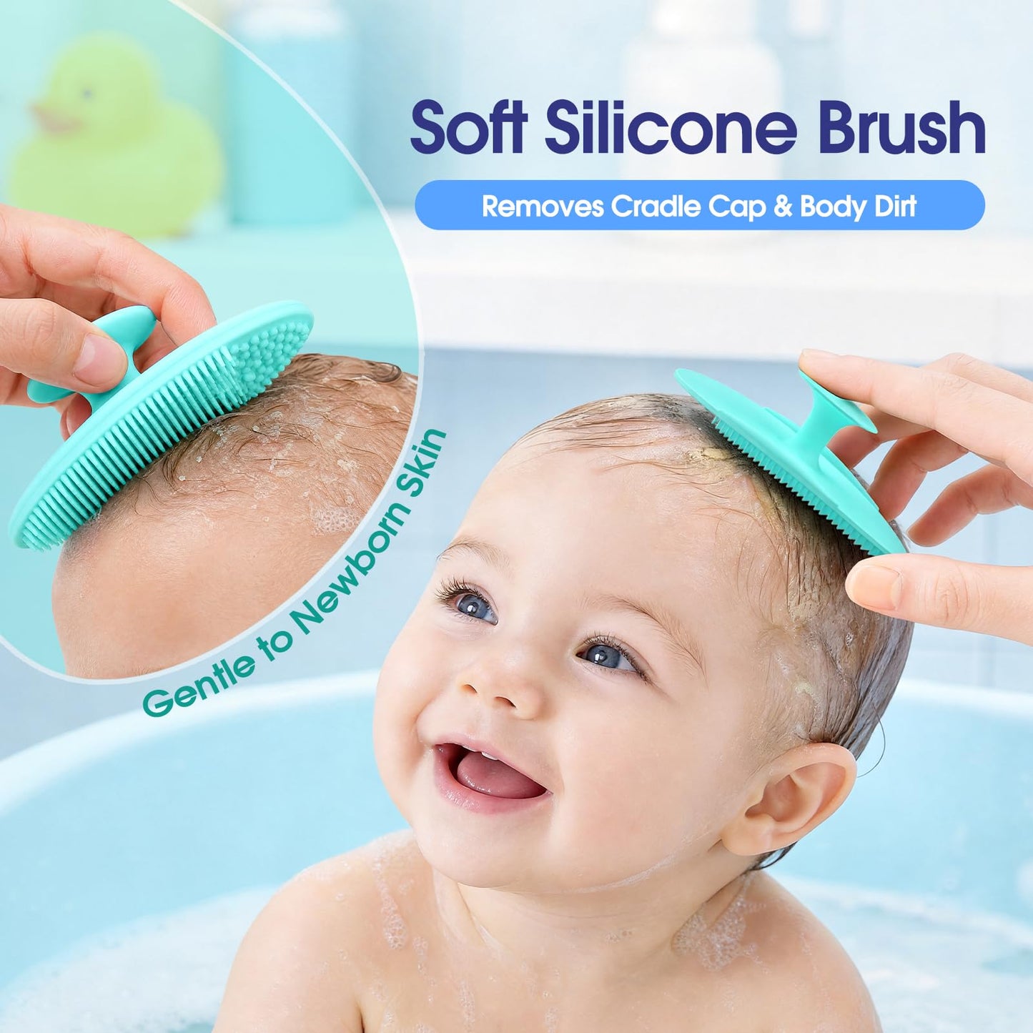 Whale Baby Bath Sprayer, Control the Flow Hands-Free 2 Gentle Modes
