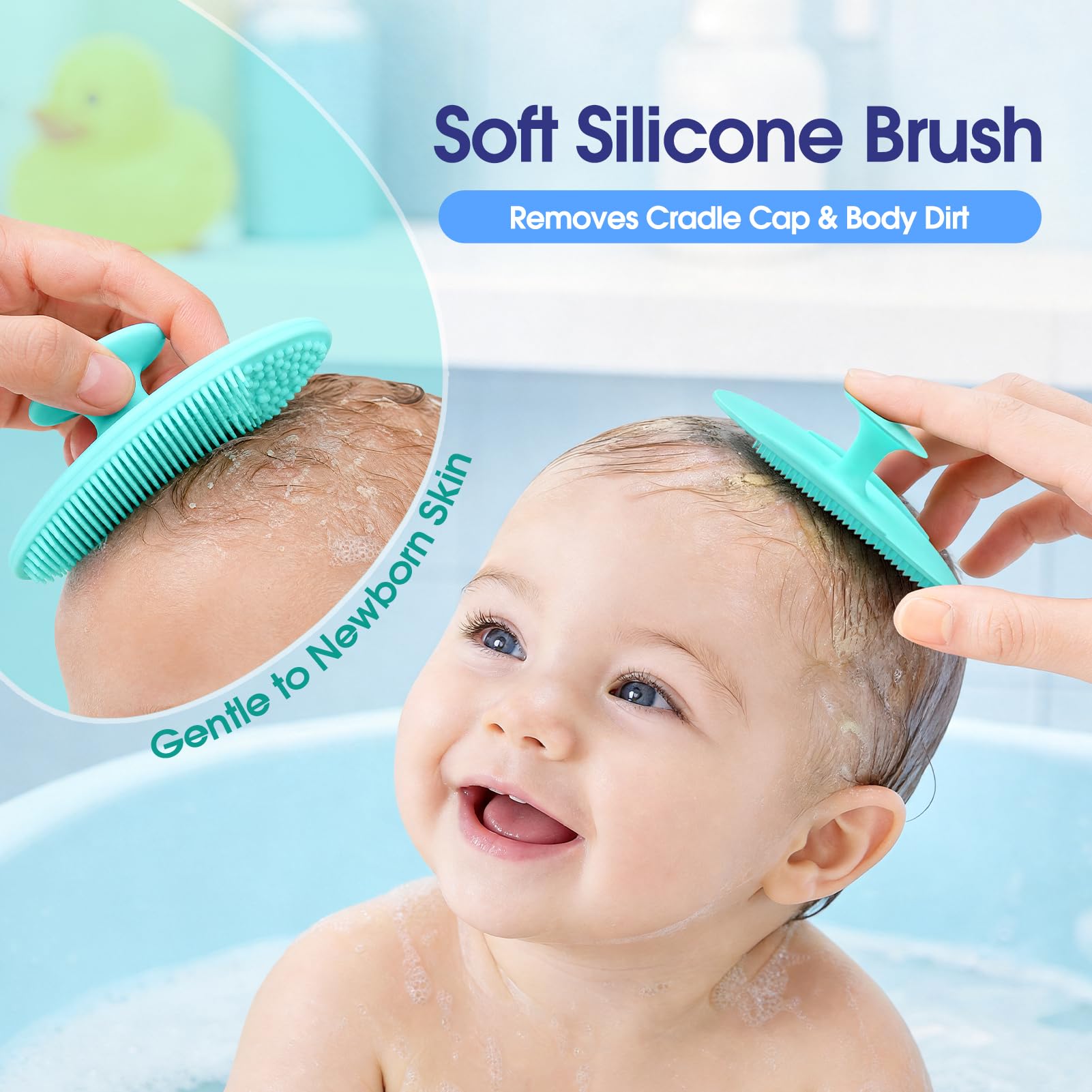 Whale Baby Bath Sprayer, Control the Flow Hands-Free 2 Gentle Modes