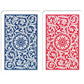 Copag 1546 Design 100% Plastic Playing Cards, Bridge Size (Narrow) Red/Blue (Standard Index, 1 Set)