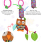 Bloobloomax Baby Soft Hanging Rattle, Car Seat Stroller Toys with Plush Animal C-Clip Ring for Infant Babies Boys and Girls 3 6 9 to 12 Months