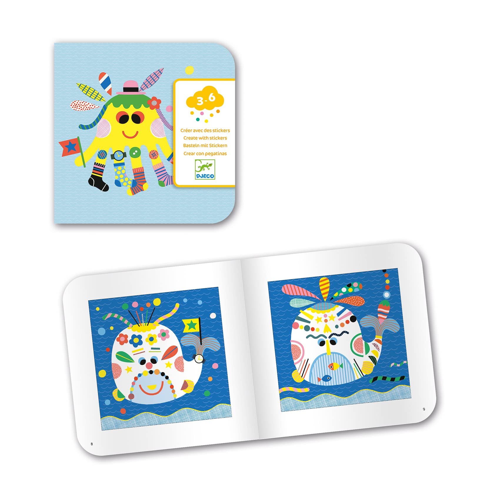 Create Sea Creatures with Stickers by Djeco