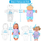 Young Buds 8pcs for 8-9-10 Inch Baby Doll Clothes Dress Newborn Baby Doll Accessories Gown Costumes Outfits with Schoolbag Xmas Gift-wrap