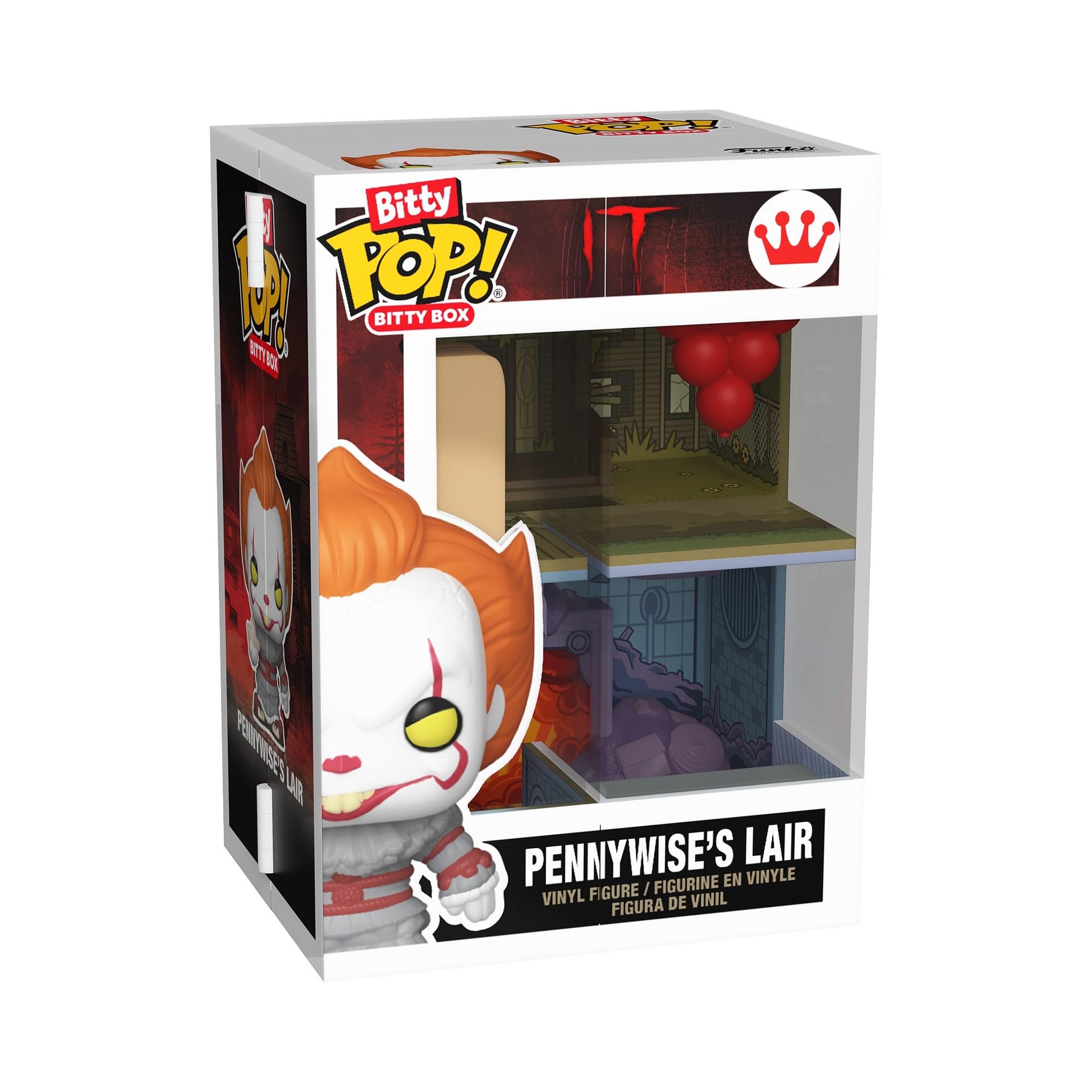 Funko Bitty Pop! Bitty Boxes: IT - Funhouse Playset with 2 0.9 Inch (2.2 Cm) Tiny Mini Figures - Collectable Display Case with Interior Scene and