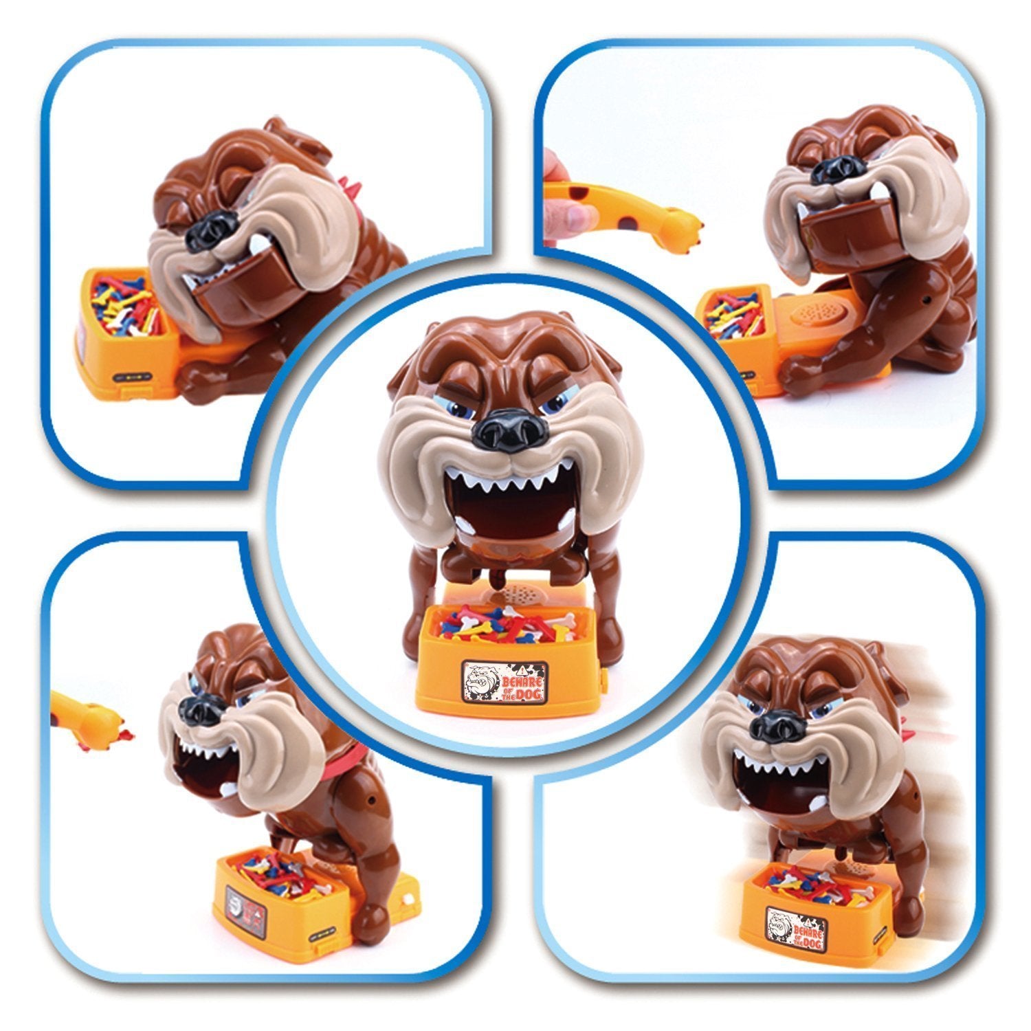 Beyoung Funny Parent Child Games Beware & Don't Wake The Dog Toys, Board Games & Electronic Pet Toys, Bad Dog Gnaw Bones(ABS)