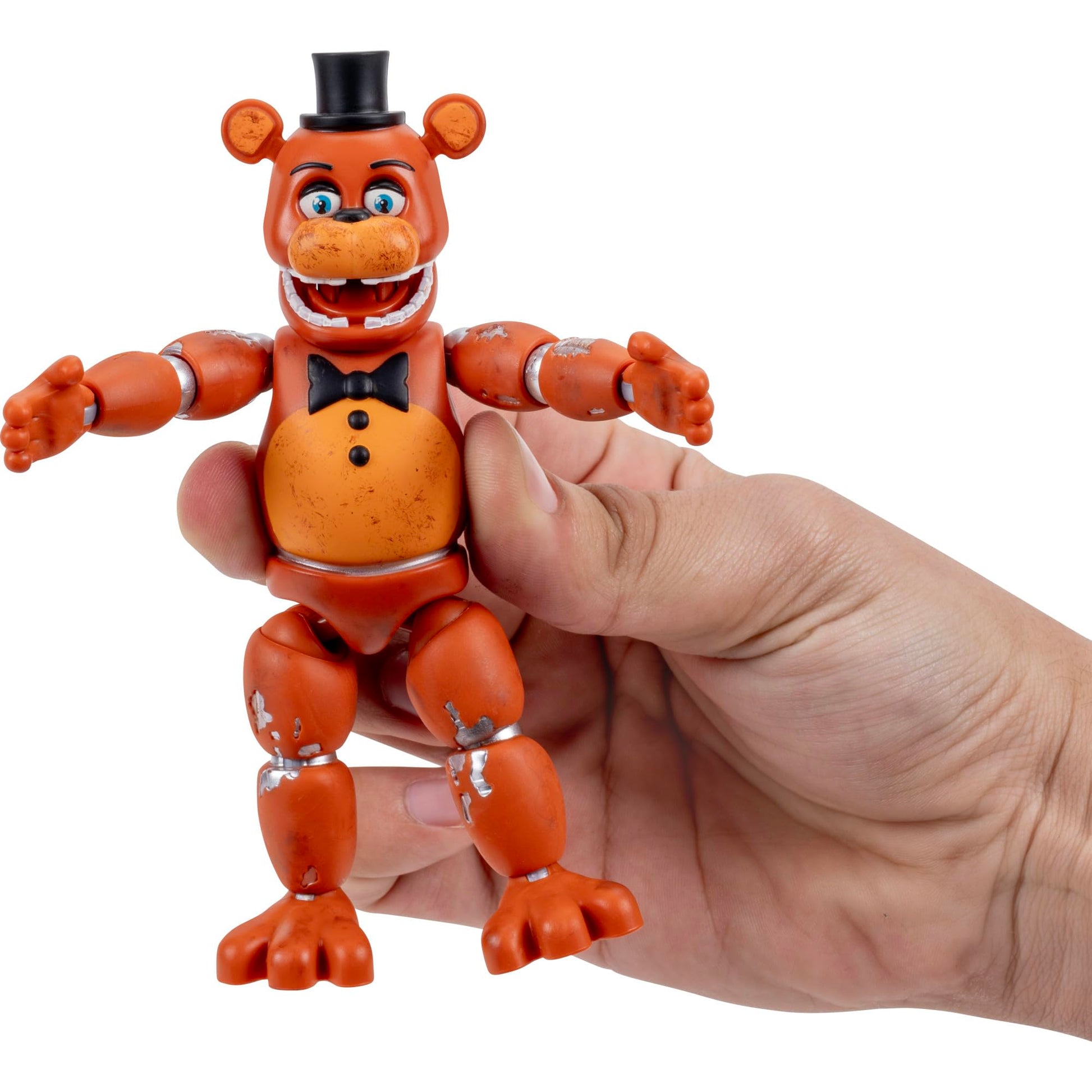 Jazwares Five Nights at Freddy’s Withered Freddy - 5-Inch Articulated Figure with Jumpscare Feature and Glow-in-The-Dark Eyes