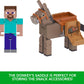 Mattel Minecraft Action Figures & Accessories 2-Pack, Steve & Donkey in 3.25-inch Scale, Collectible Toy Set