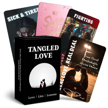 GZXINKE Toxic Love Oracle Cards for Beginners, 78 Drama and Healing Oracle Deck for Relationships, Breakups, Twin Flames, and Shadow Work, Emotional