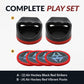 Hathaway Air Hockey Pucks and Paddles Set - Two Ergonomic 4-inch Pushers and Four 3-inch ABS Table Hockey Pucks - Durable Game Accessories Ideal