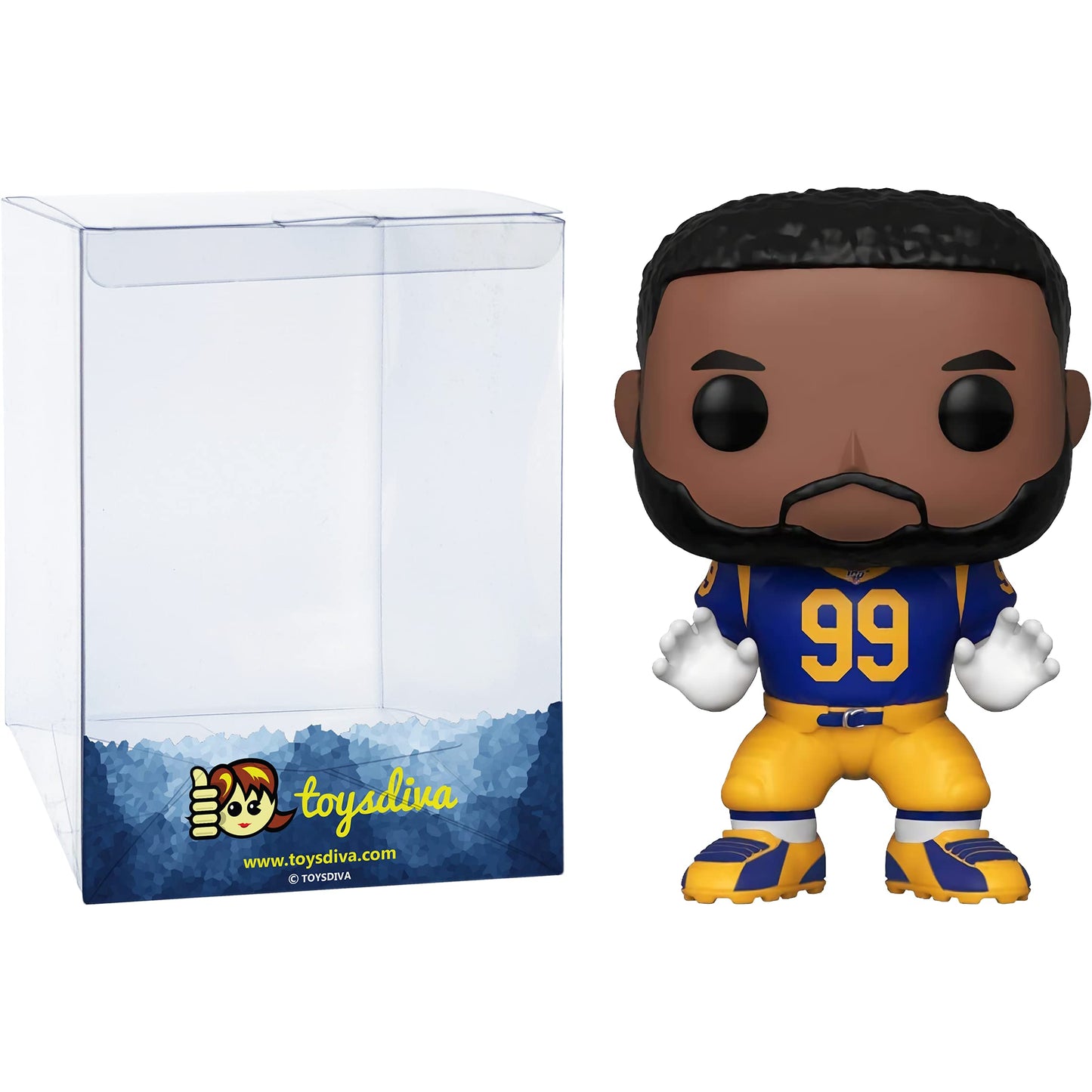 A a r o n Dona l d [R a m s ]: Fun ko P o p ! Football Vinyl Figurine Bundle with 1 Compatible 'ToysDiva' Graphic Protector (130-42876 - B)