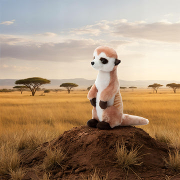 The Petting Zoo Meerkat Stuffed Animal, Gifts for Kids, Wild Onez Zoo Animals, Meerkat Plush Toy 12 inches