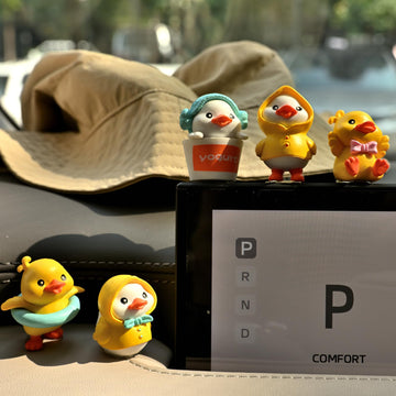 Geermolan 6 PCS Cute Mini Duck Car Accessories Interior Dashboard Decorations, Funny Duckling Home Party Decorations Fairy Garden Landscape Décor