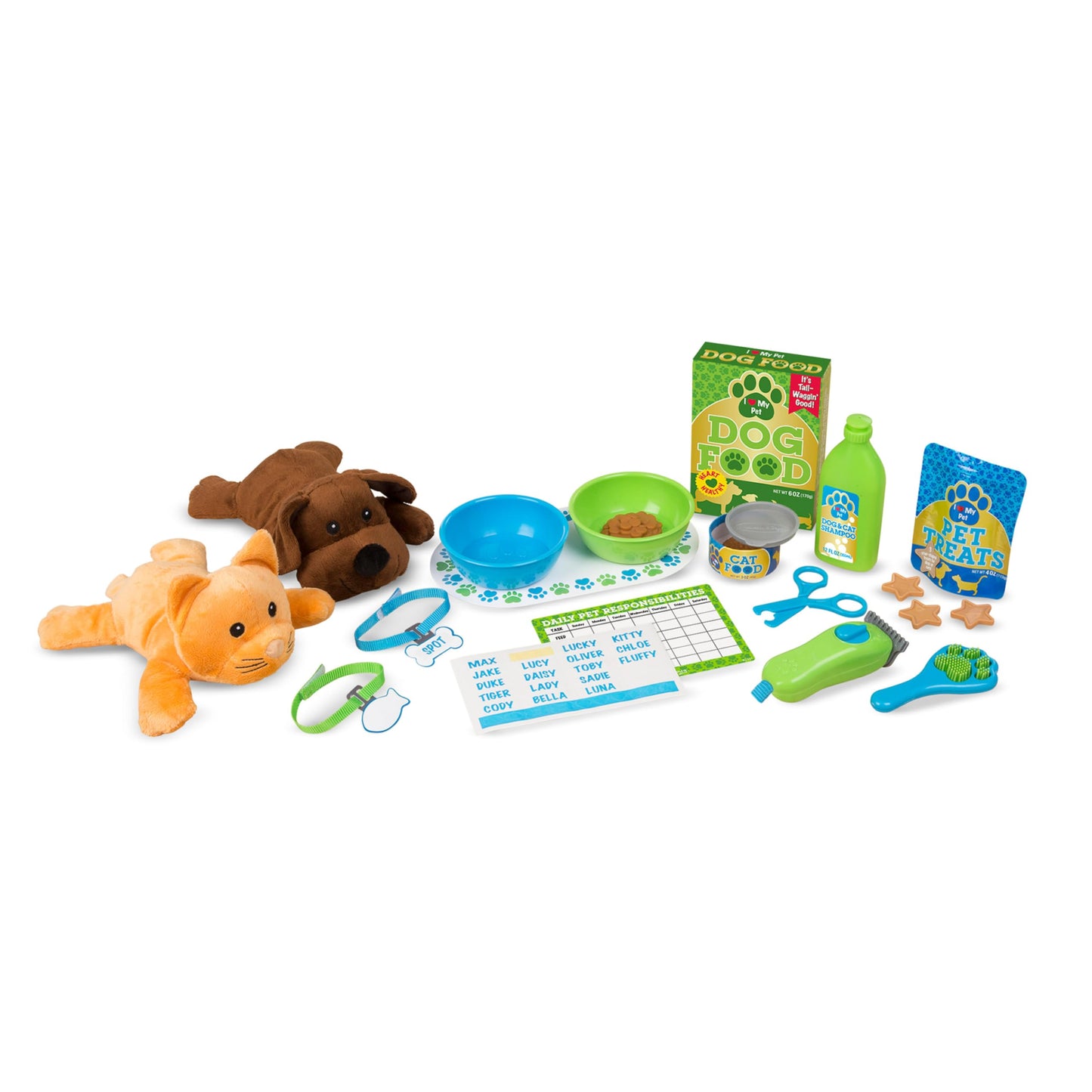 Melissa & Doug Feeding and Grooming Pet Care Play Set Pretend Play Vet Toy Veterinarian Kit for Kids