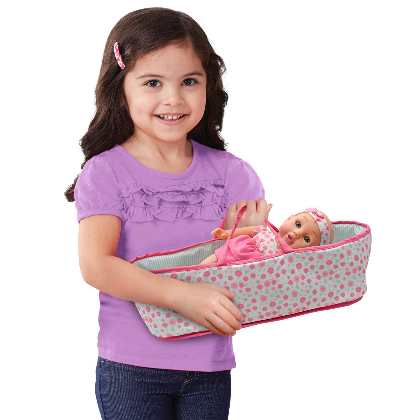 Little Darlings Carry and Play 12” Doll, multicolor (3739)