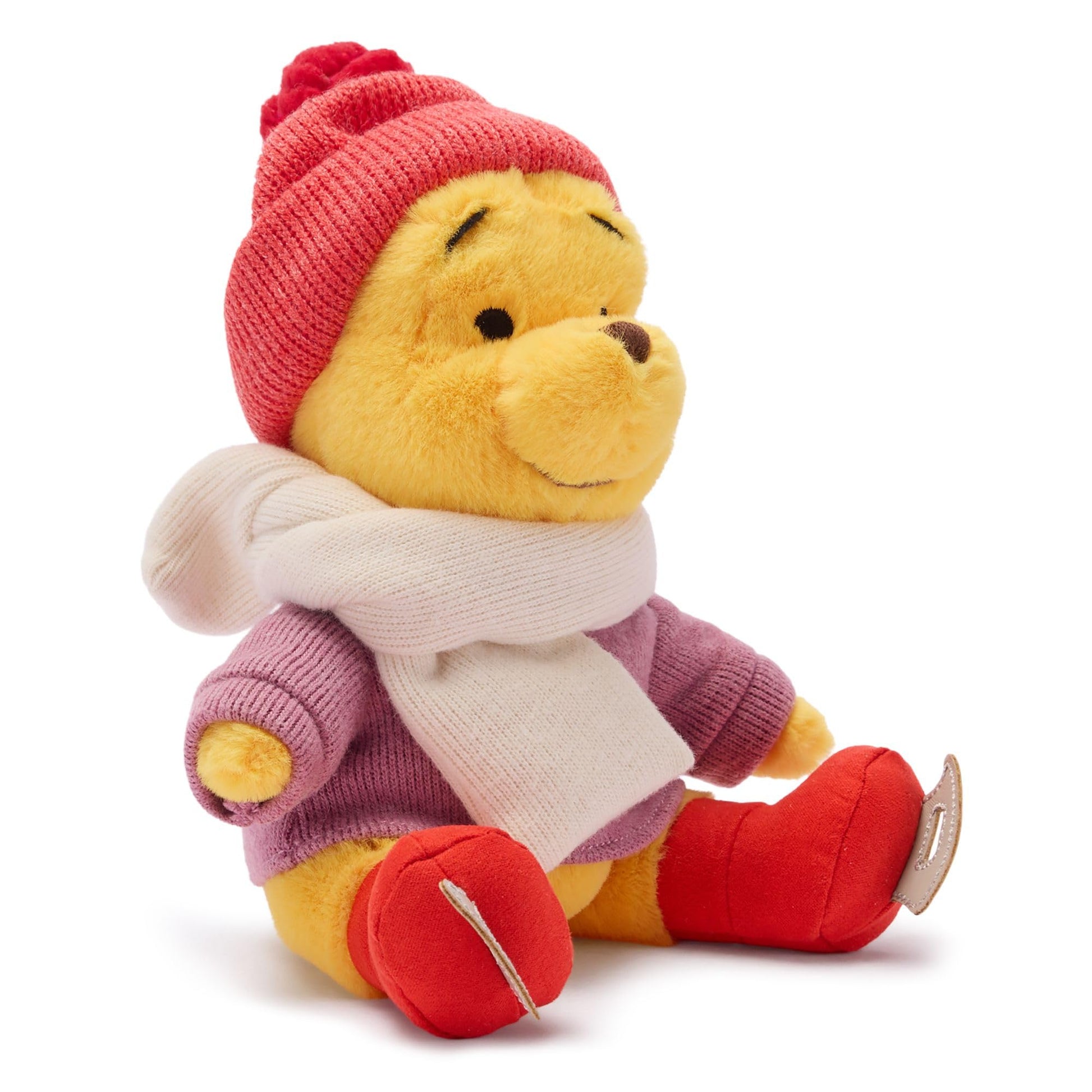Disney Store Official Winnie the Pooh Ice Skating Plush - Cute Stuffed Animal for Winter Fun - The Perfect Plushie Inspired By The Many Adventures