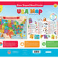 MasterPieces 44 Piece Jigsaw Puzzle for Kids - USA Map Wood Puzzle - 16.5"x11.8"