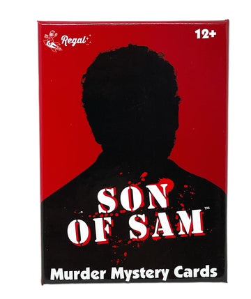 Regal Games - Son of Sam - Murder Mystery Card Game - for Holidays, Game Nights, and Parties - 5”x 2” Card Size - 54 Count - Up to 26 Players, Ages