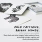 Wee Gallery High Contrast Cards for Baby - Black and White Jungle Animals