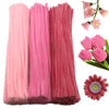 Swpohrat 300 Pieces Shades of Pink Pipe Cleaner Craft Set 3 Assorted Colors,Thick Fuzzy Chenille Stem Pipe Cleaners for DIY Craft Flower Projects