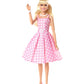 Barbie The Movie Doll, Margot Robbie as, Collectible Doll Wearing Pink and White Gingham Dress with Daisy Chain Necklace