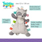 Taggies Soft Toy, Harley Raccoon Lovey, 12 inches