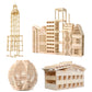 NiToy Wooden Plank Building Blocks 200PCS Sensory Toy for Kids, Montessori STEM Playset with Natural Pine Wood Creative Shapes for Educational
