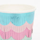 Meri Meri Party Cups with Fringe (Pack of 8), Cute Disposable Cups, Sized for Kids & Adults, Ideal for Hot or Cold Party Drinks, 9oz Capacity, Paper