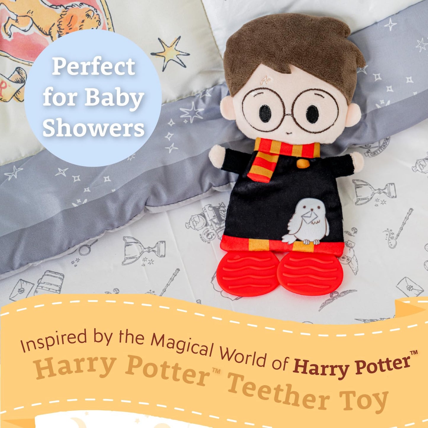 Kids Preferred Harry Potter Security Blanket Lovey Teether Toys for Newborn Baby Boys and Girls 10 inches