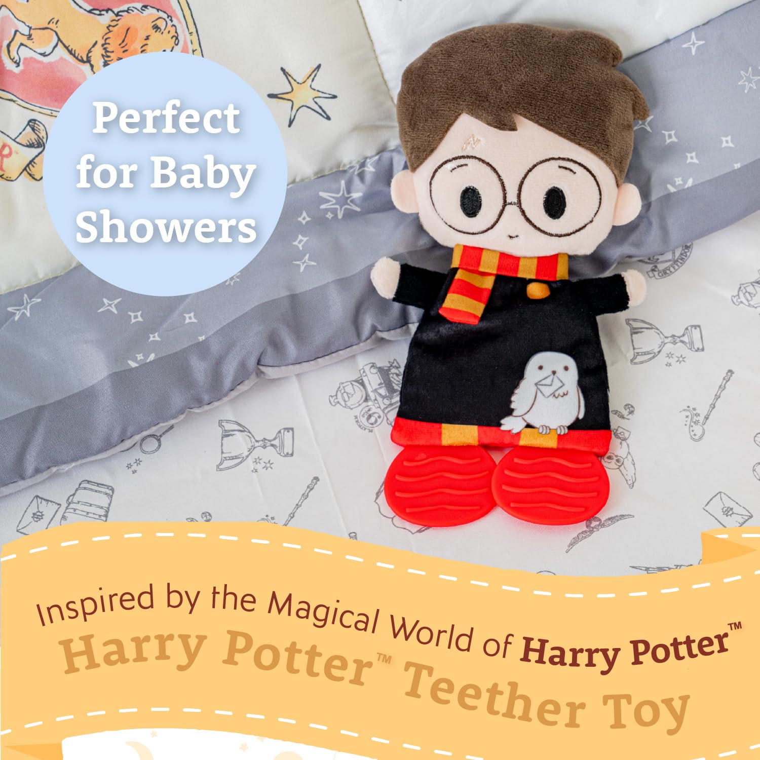 Kids Preferred Harry Potter Security Blanket Lovey Teether Toys for Newborn Baby Boys and Girls 10 inches