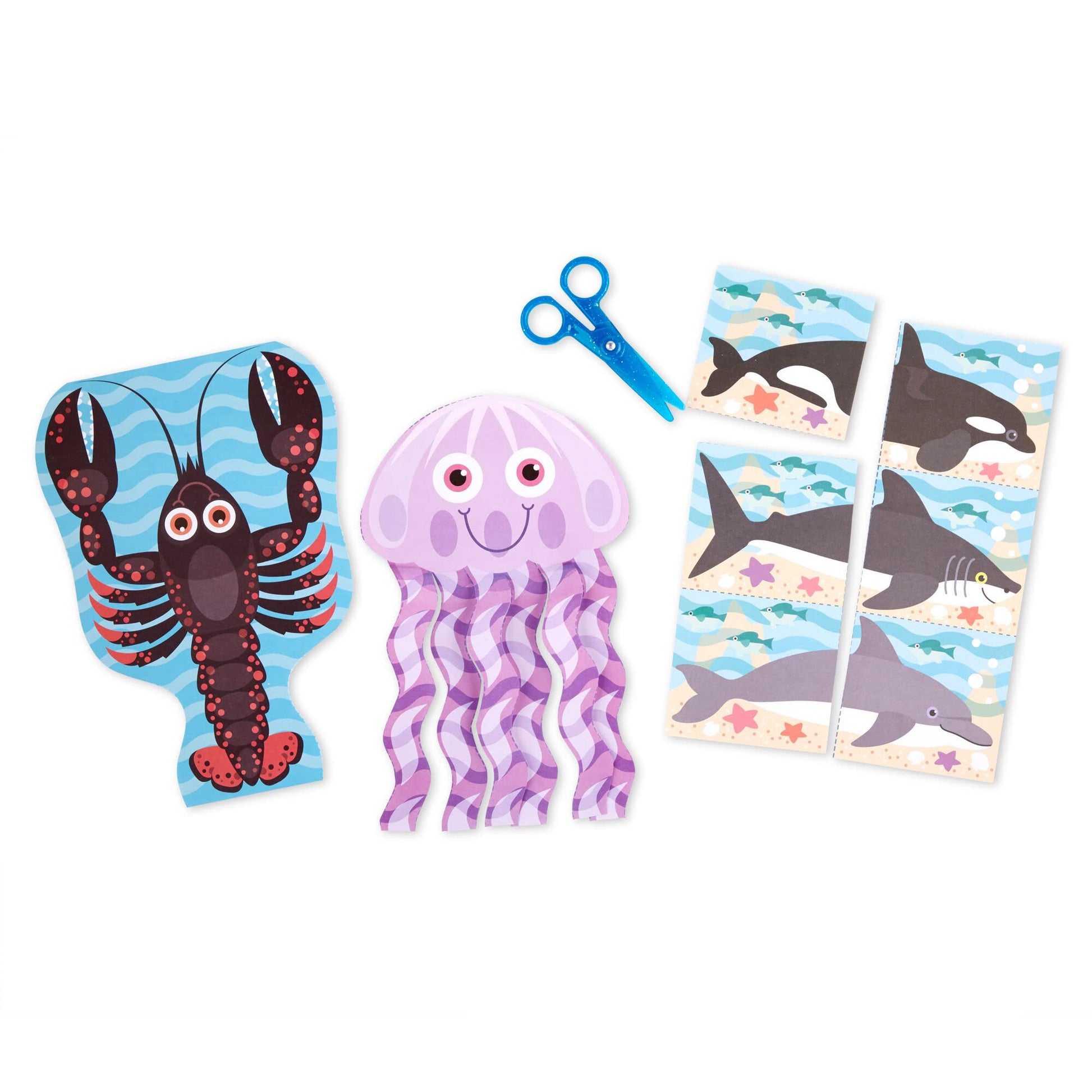 Melissa & Doug Sea Life: S c i s s o r Skills Activity Pad Bundle with 1 Theme Compatible M&D Scratch Fun Mini-Pad (32007)