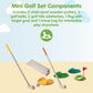 PlanToys® Mini Golf Set for Kids Wooden Game with 2 Putters, Balls & Target