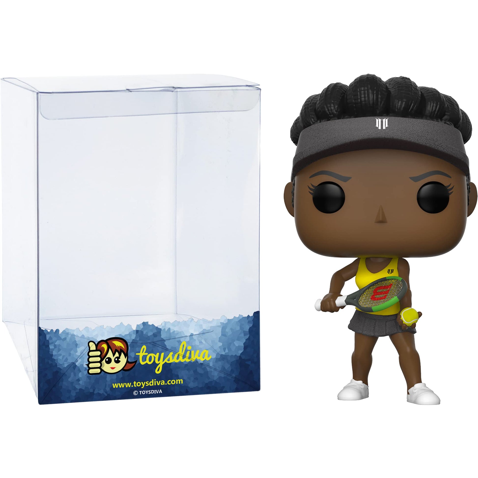 V e n u s Willia m s: Fun ko P o p ! Tennis Vinyl Figurine Bundle with 1 Compatible 'ToysDiva' Graphic Protector (001-47731 - B)