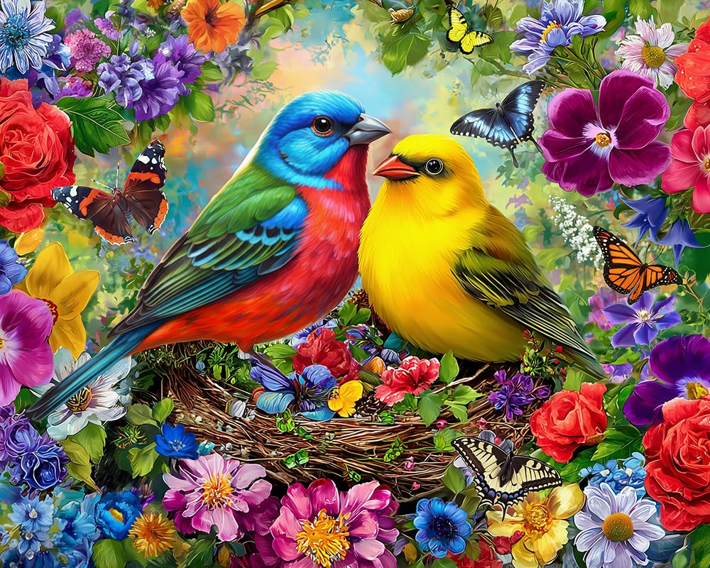 Springbok Spring Birds Serenade 500 Piece Jigsaw Puzzle for Adults