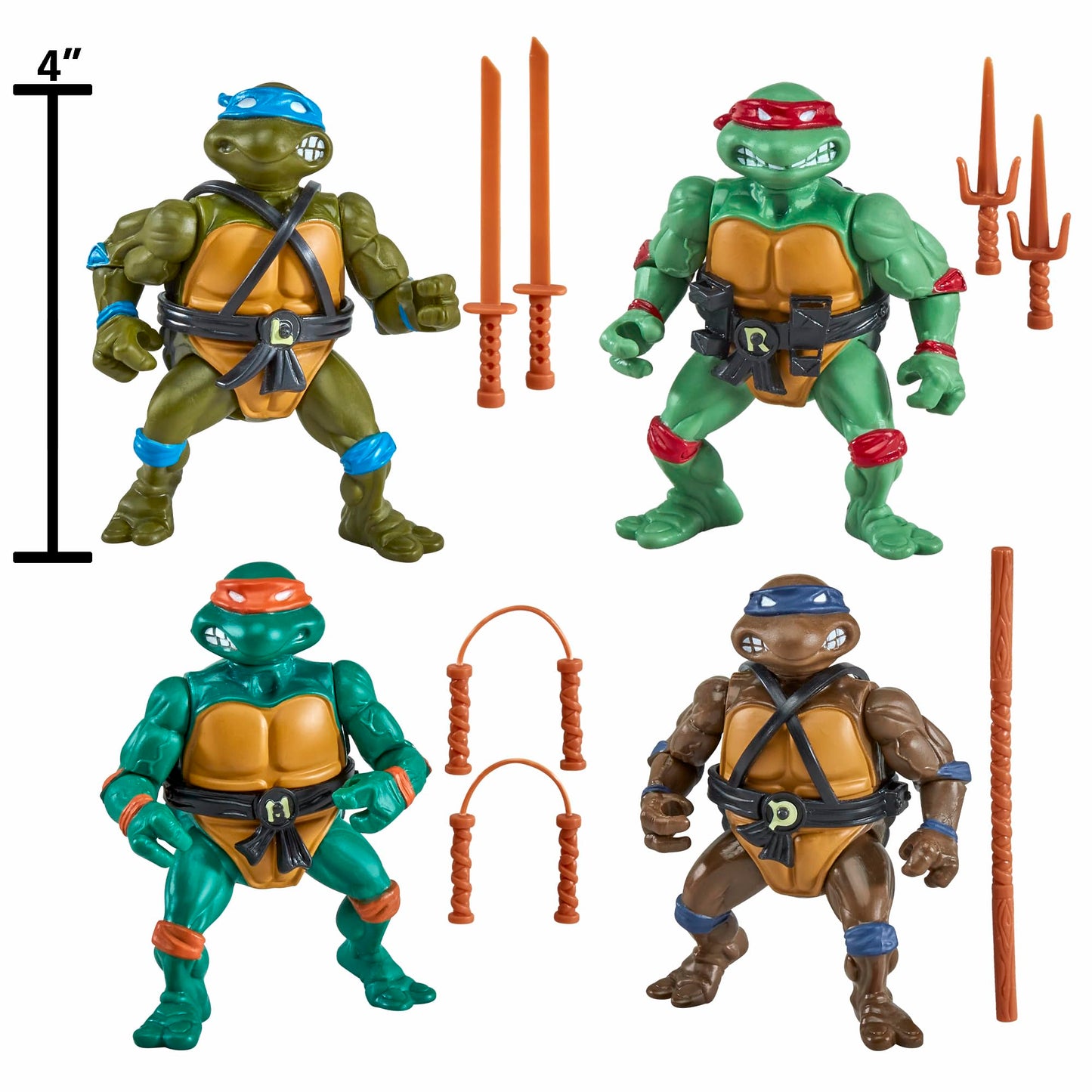Teenage Mutant Ninja Turtle: 1987 Original Series Figure 4-Pack