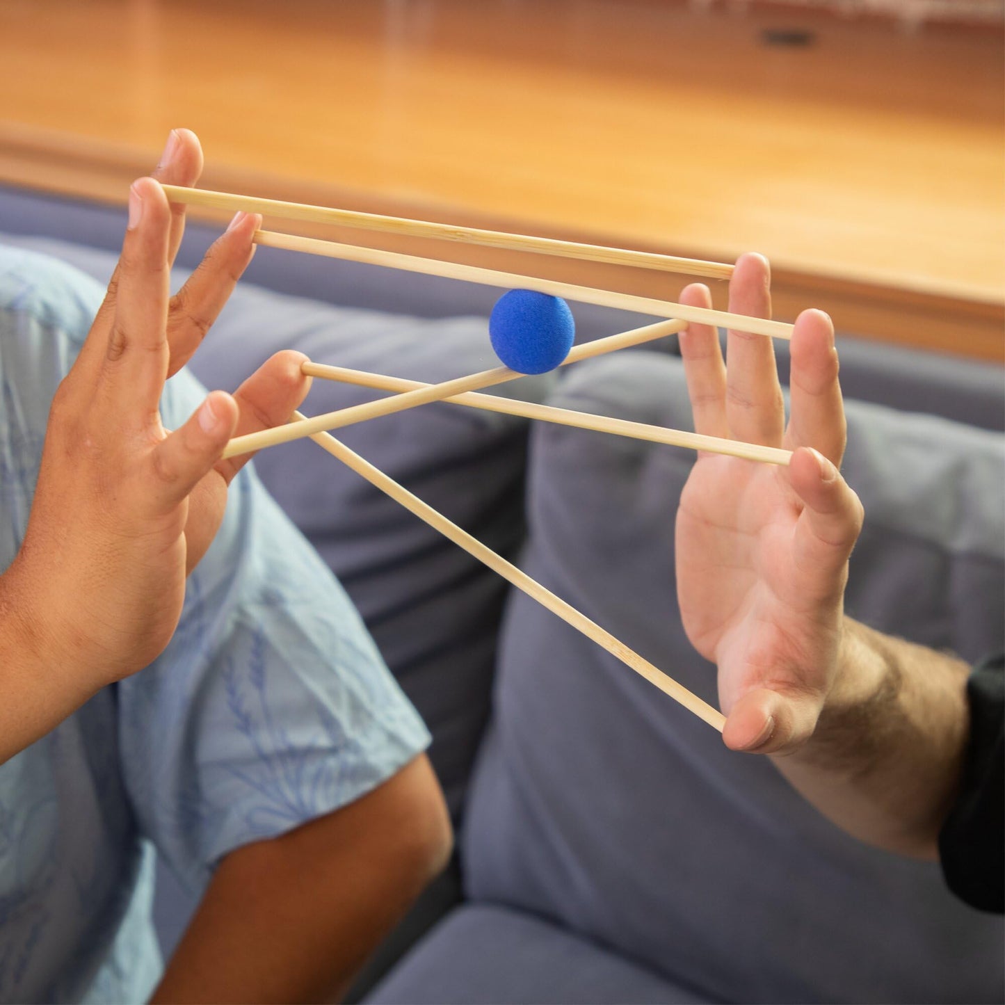 KESS: Yubibo - Cooperative Party Game, Connecting Hands Via Fingers & Sticks, Skill & Balance Game, Steady Hand Challenges, Family Age 6+, 2-8 Players