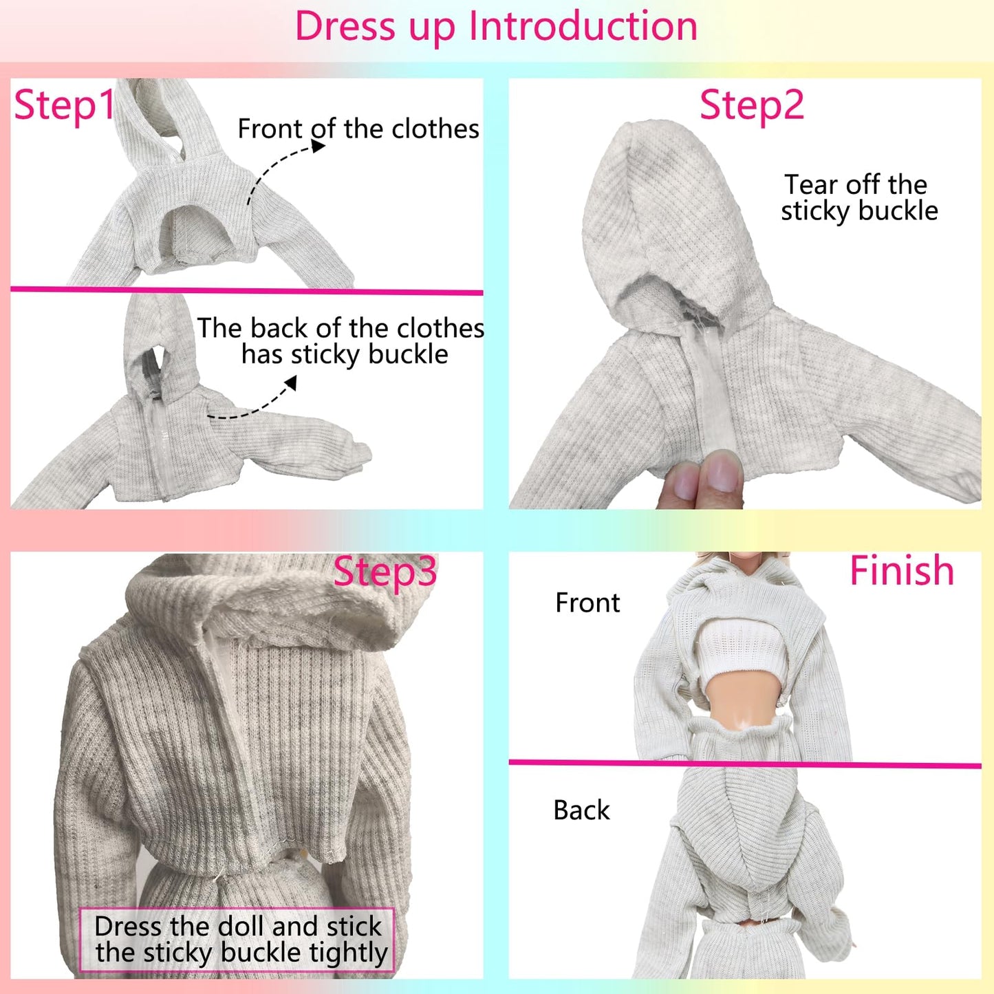 BLIJOLA 3 Sets Handmade Doll Clothes for 11.5 inch Girls Dolls Accessories, Spring Summer Winter Sport Style Outfits with Pants & Shoes