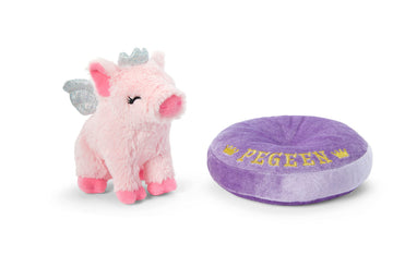 American Girl WellieWishers 14.5-inch Doll Pegeen the Pig Pet with Wings and Crown plus Pillow Bed, For Ages 4+