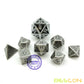 Bescon 10MM Mini Solid Metal Dice Set Old Nickle, Ancient Mini Metallic Polyhedral D&D RPG Miniature Dice 7-Sets