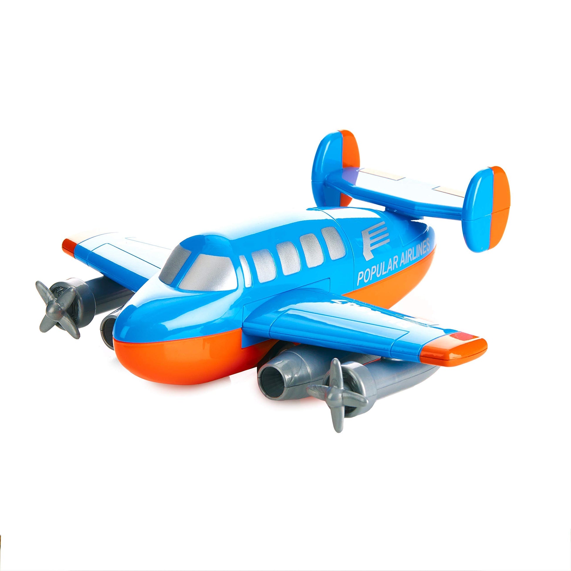Popular Playthings Magnetic Build-A-Plane Toy, Stem Airplane Building Kit for Toddlers, Gifts for Kids Ages 2 & Up - 12 Pieces
