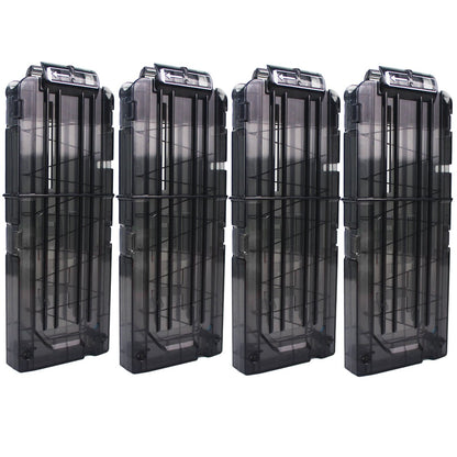 OIMIO Bullet Clips, 4 Pack 12 Darts Quick Reload Clips Magazine Clips for Nerf n-Strike Elite Blaster (Black)