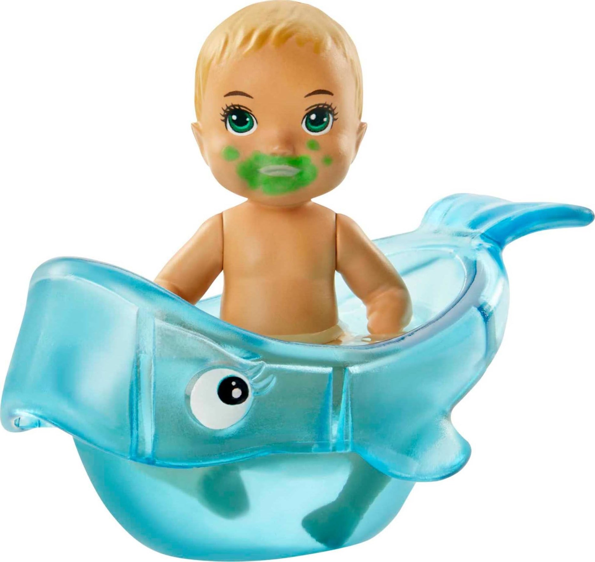 Barbie Skipper Babysitters Inc. Feeding and Bath-Time Playset with Color-Change Baby Doll, Bathtub, Popsicle Sponge and Bath-Time Accessories