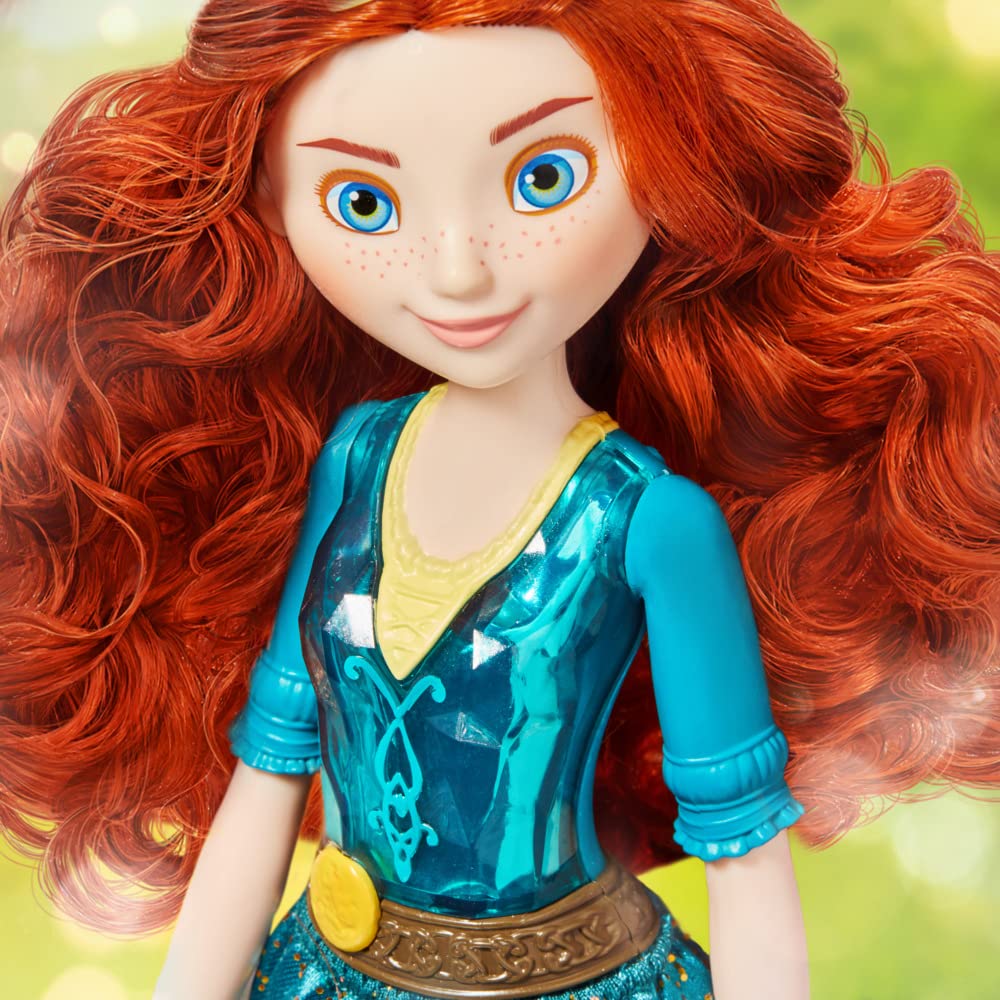 Disney Princess Royal Shimmer Merida Doll, Fashion Doll with Skirt and Accessories, Toy for Kids Ages 3 and Up