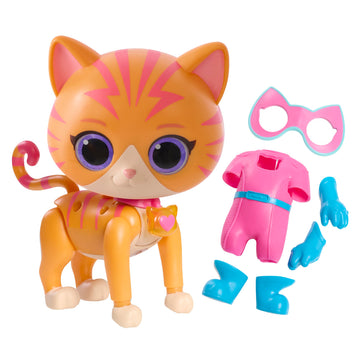 Disney Junior SuperKitties Cat-Tastic Transforming Ginny Lights and Sounds Figure, Kids Toys for Ages 3 Up by Just Play